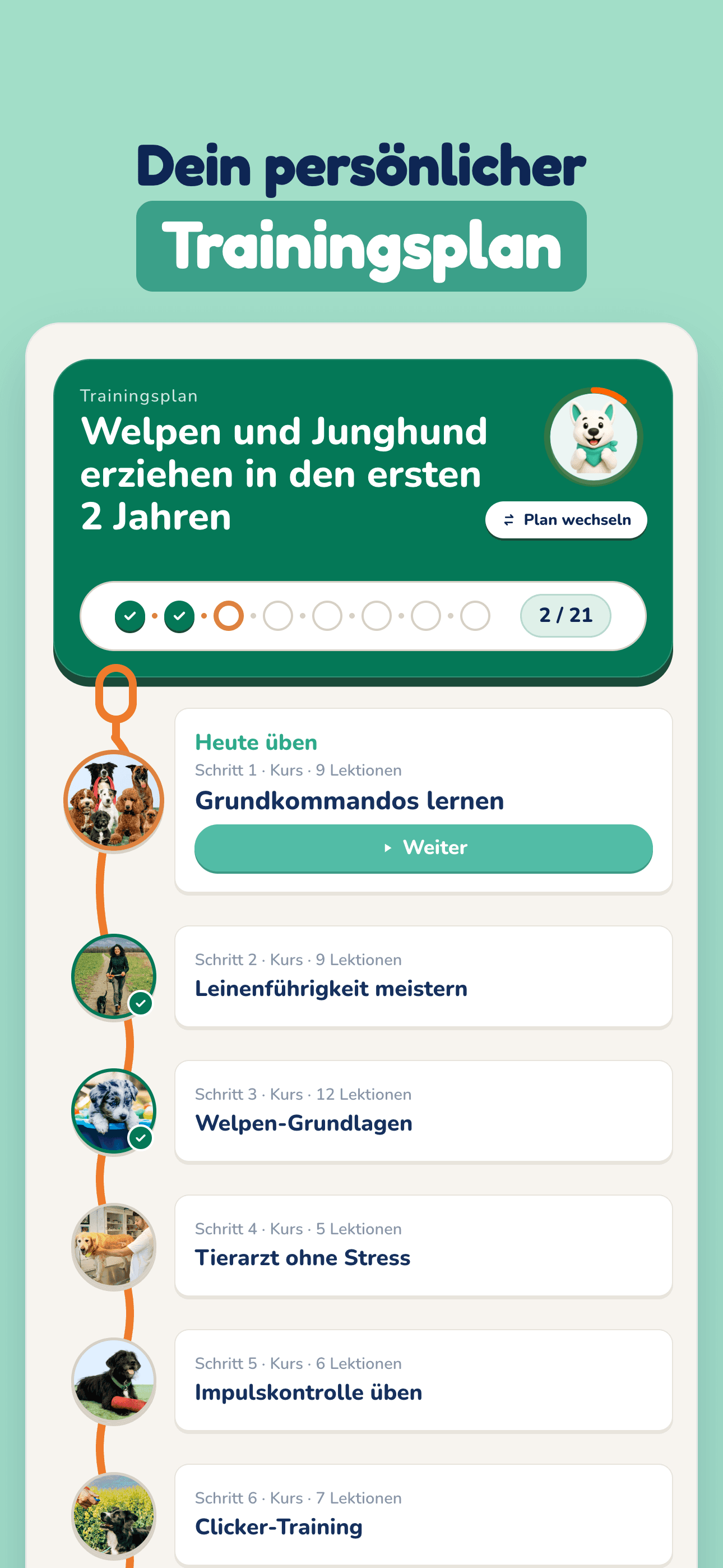Hundeo: persönlicher Trainingsplan mit Videoübungen