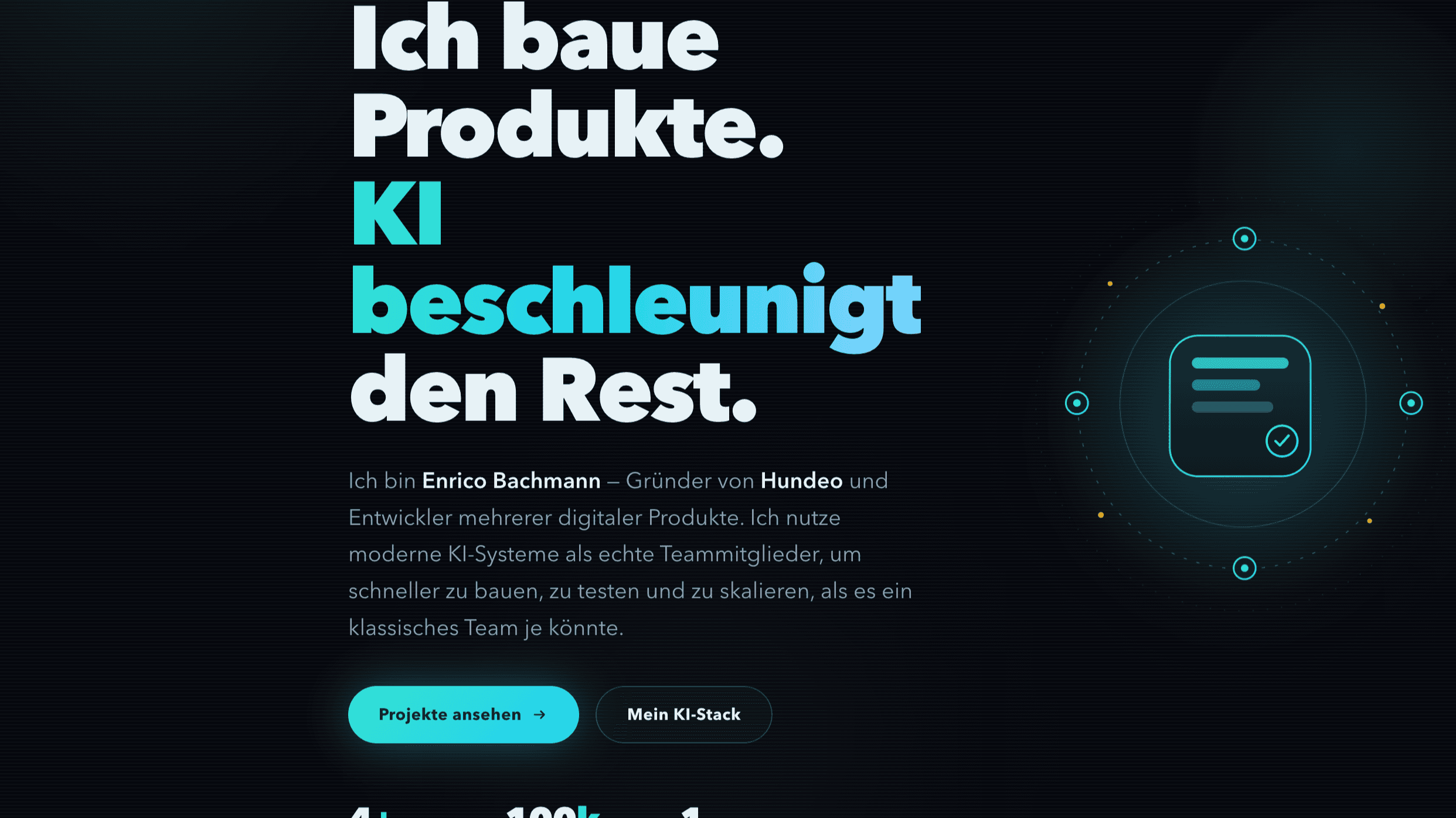 Kimi-K3-Beispielausgabe der Personal-Brand-Landing-Page-Testreihe